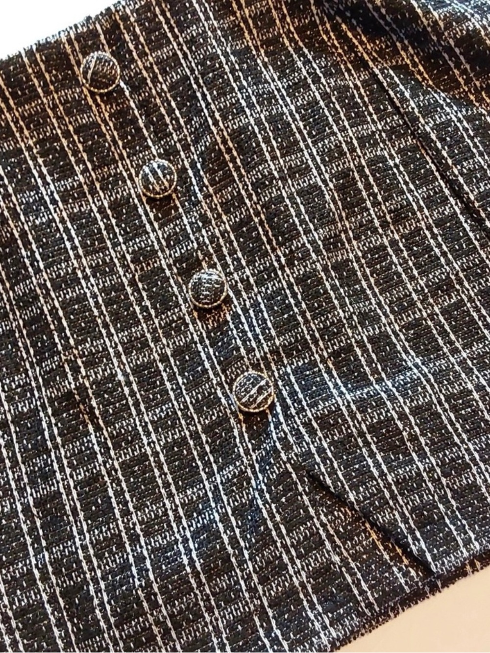 Torrid Women's Black &‎ White Tweed Skort Skirt Size 2 Schoolgirl Style Preppy